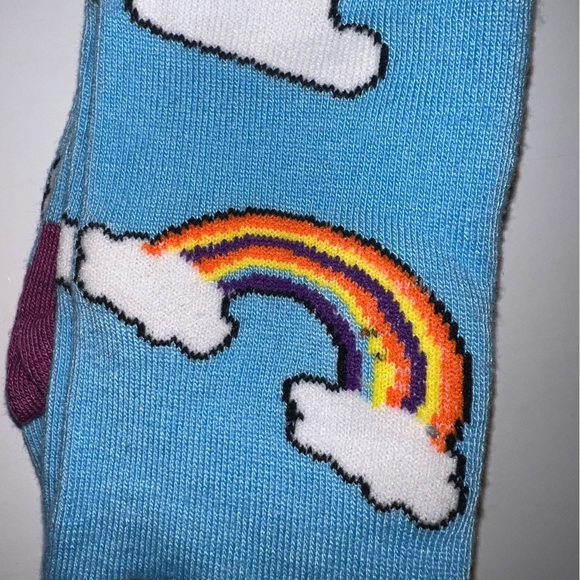 Women’s Fun Socks Set - Pineapples and Rainbows Design - Fashion Knee Highs - Picture 3 of 4